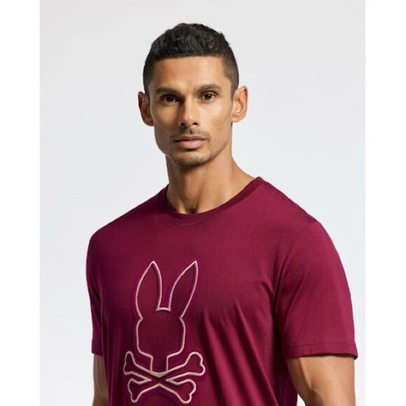 Psycho Bunny‎ ALEXANDER GRAPHIC TEE CRIMSON Color size XL NWT in packaging - Picture 2 of 8